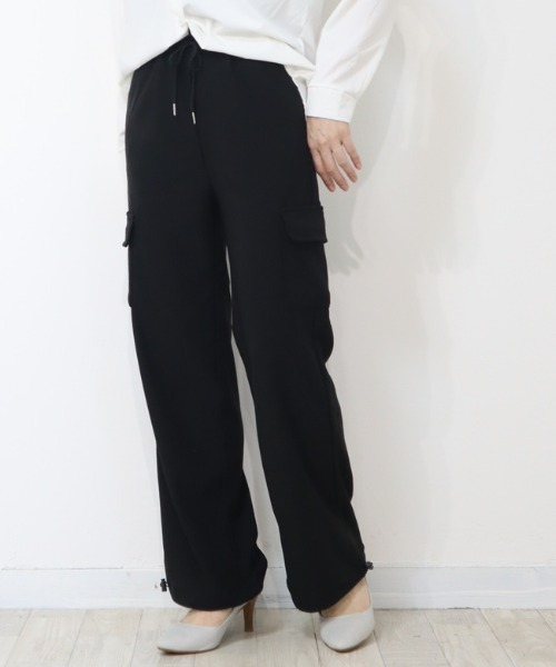 DISKEEN SURE(ディスキーンシュアー)の「ジャージタッチで履きやすさ抜群!スピンドル付2WAYカーゴパンツ(カーゴパンツ・レディース・カーキ/ブラック/チャコールグレー・FREE)」の21枚目の写真