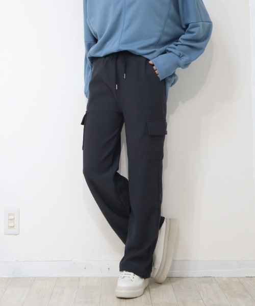 DISKEEN SURE(ディスキーンシュアー)の「ジャージタッチで履きやすさ抜群!スピンドル付2WAYカーゴパンツ(カーゴパンツ・レディース・カーキ/ブラック/チャコールグレー・FREE)」の10枚目の写真