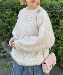 リボンいっぱいニット