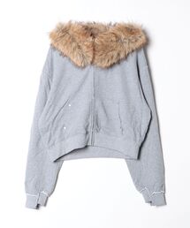B omnivore/ビーオムニボー FUR SWEAT HOODY