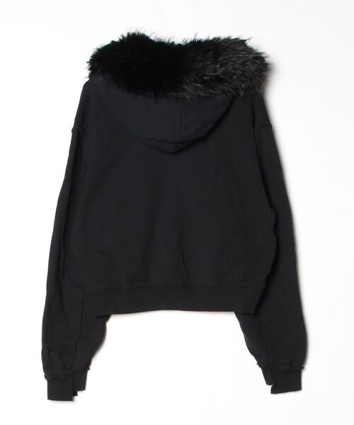 BEAVER(ビーバー)の「B omnivore/ビーオムニボー FUR SWEAT HOODY(パーカー・レディース・グレー/ブラック・F)」の3枚目の写真