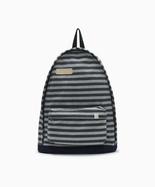 OHESHIO（オヘシオ）の「JERSEY STRIPE バックパック、チャコール（バックパック/リュック・レディース・その他・FREE）」の2枚目の写真