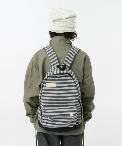 OHESHIO（オヘシオ）の「JERSEY STRIPE バックパック、チャコール（バックパック/リュック・レディース・その他・FREE）」の10枚目の写真