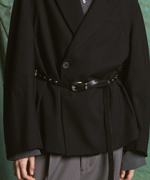 UNISEX》Shoe-Lace Leather Long Belt/シューレースレザーロングベルト
