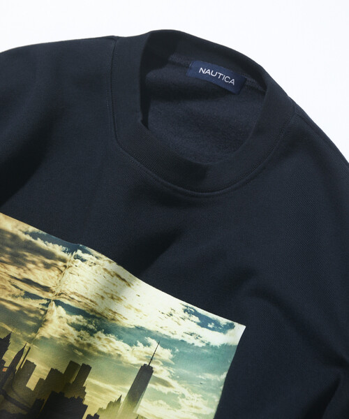 FREAK'S STORE(フリークスストア)の「NAUTICA/ノーティカ Jiro Konami CREW SWEAT 1 for women(スウェット・レディース・ライトグレー/ネイビー・フリ-)」の5枚目の写真
