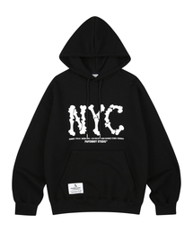 NYC スケルトンフーディー-ブラック