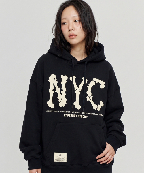 PAPERBOY(ペーパーボーイ)の「NYC スケルトンフーディー-ブラック(パーカー・レディース・その他・SMALL/MEDIUM/LARGE/X-LARGE)」の3枚目の写真