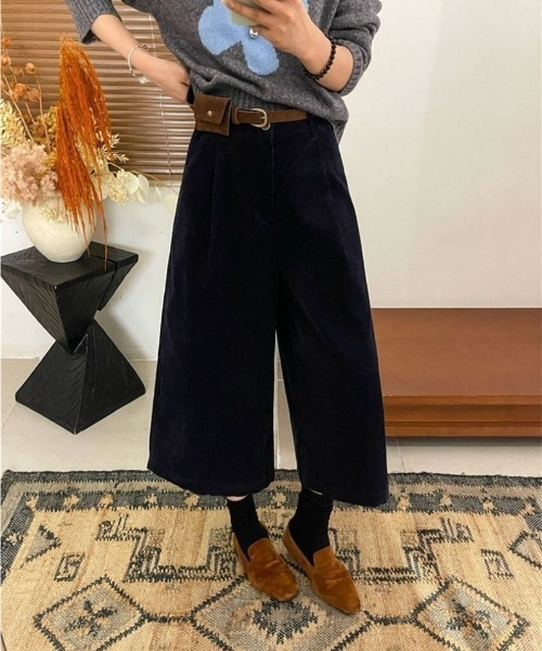 Ritzy（リッツィー）の「コーデュロイワイドクロップドパンツ（その他パンツ・レディース・モカ/ブラック・M/L）」の10枚目の写真