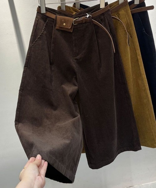 Ritzy（リッツィー）の「コーデュロイワイドクロップドパンツ（その他パンツ・レディース・モカ/ブラック・M/L）」の9枚目の写真