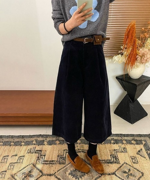 Ritzy（リッツィー）の「コーデュロイワイドクロップドパンツ（その他パンツ・レディース・モカ/ブラック・M/L）」の7枚目の写真