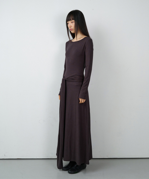 THEVINYLHOUSE(ザバイニルハウス)の「DRAPED MAXI ONE-PIECE(W) CHARCOAL(ワンピース・レディース・その他・FREE)」の3枚目の写真