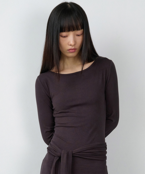 THEVINYLHOUSE(ザバイニルハウス)の「DRAPED MAXI ONE-PIECE(W) CHARCOAL(ワンピース・レディース・その他・FREE)」の5枚目の写真