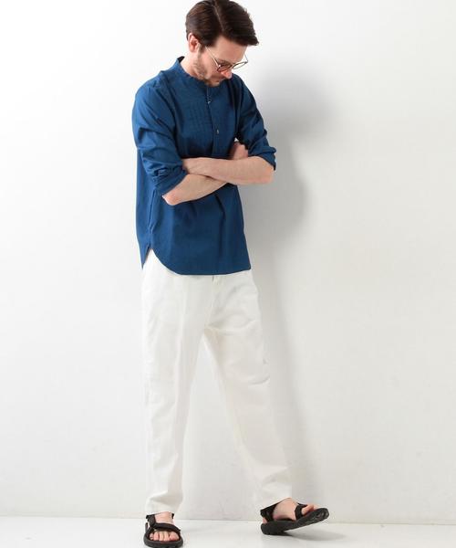 CAMO（カモ）の「＜CAMO(カモ)＞ ツイル ワイド パンツ◆（その他パンツ・メンズ・ホワイト/ネイビー・SMALL/MEDIUM）」の7枚目の写真