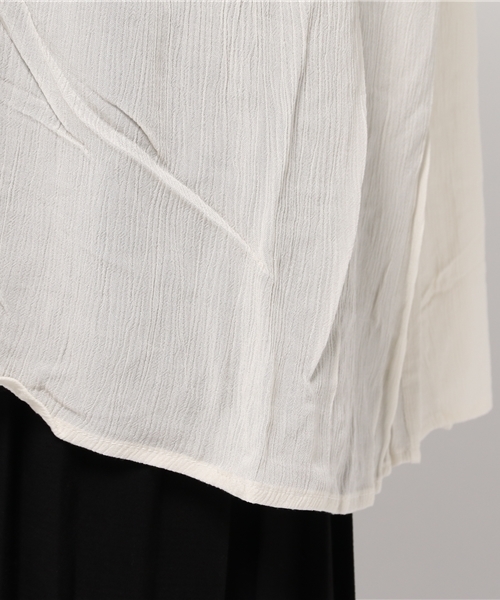 MOUSSY（マウジー）の「LACE COMBI CIFFON LONG GOWNⅡ（カーディガン/ボレロ・レディース・ホワイト/ピンク/ブラック・FREE）」の9枚目の写真