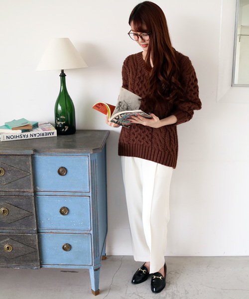 N.(N. Natural Beauty Basic)(エヌエヌナチュラルビューティーベーシック)の「ダブルクロスワイドセンタープレス(その他パンツ・レディース・ブラック/グレー/ホワイト・SMALL/MEDIUM)」の5枚目の写真