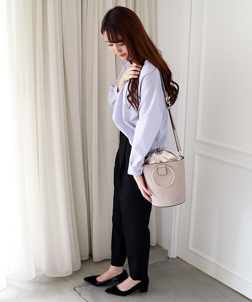 N.(N. Natural Beauty Basic)(エヌエヌナチュラルビューティーベーシック)の「ダブルクロスワイドセンタープレス(その他パンツ・レディース・ブラック/グレー/ホワイト・SMALL/MEDIUM)」の10枚目の写真