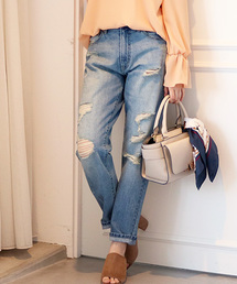 N.(N. Natural Beauty Basic) | ◆ボーイズデニムパンツ クラッシュ加工(デニムパンツ)