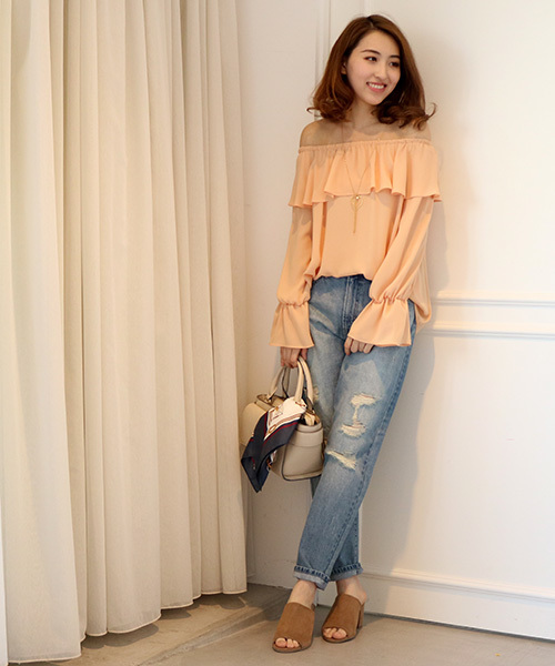 N.（N. Natural Beauty Basic）（エヌエヌナチュラルビューティーベーシック）の「ボーイズデニムパンツ クラッシュ加工（デニムパンツ・レディース・ブルー系その他・MEDIUM/SMALL）」の2枚目の写真