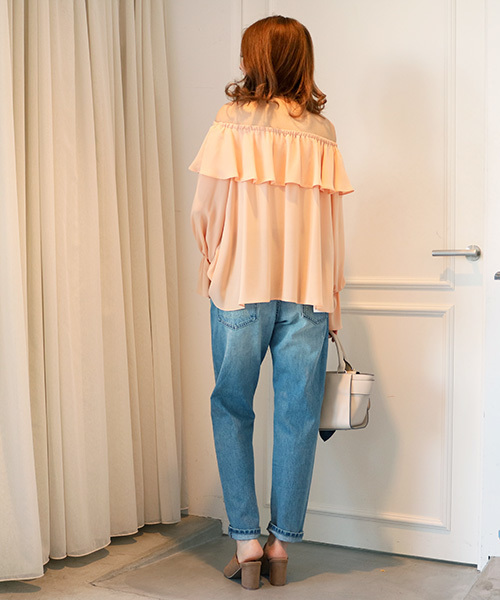 N.（N. Natural Beauty Basic）（エヌエヌナチュラルビューティーベーシック）の「ボーイズデニムパンツ クラッシュ加工（デニムパンツ・レディース・ブルー系その他・MEDIUM/SMALL）」の5枚目の写真