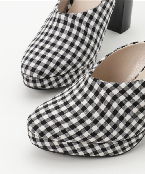 dazzlin（ダズリン）の「ギンガムバックレスシューズ（その他シューズ・レディース・ベージュ/ブラック/レッド・LARGE/MEDIUM）」の8枚目の写真