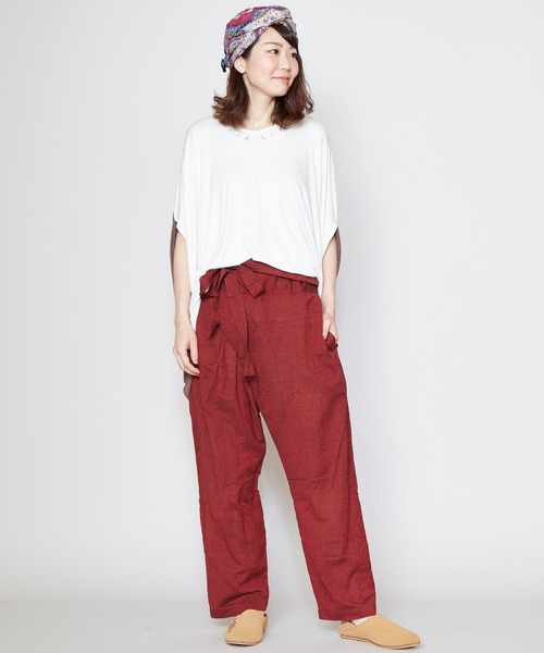 チャイハネ(チャイハネ)の「【チャイハネ】yul チャクラ丹田ラップパンツ(その他パンツ・レディース・ブルー/グレー/レッド/ブラック/カーキ/ベージュ・FREE)」の22枚目の写真