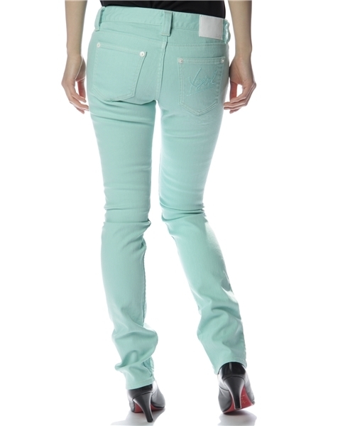 X-girl（エックスガール）の「PASTEL SLIM PANT（その他パンツ・レディース・ライトグリーン/パープル・0/1/2）」の4枚目の写真