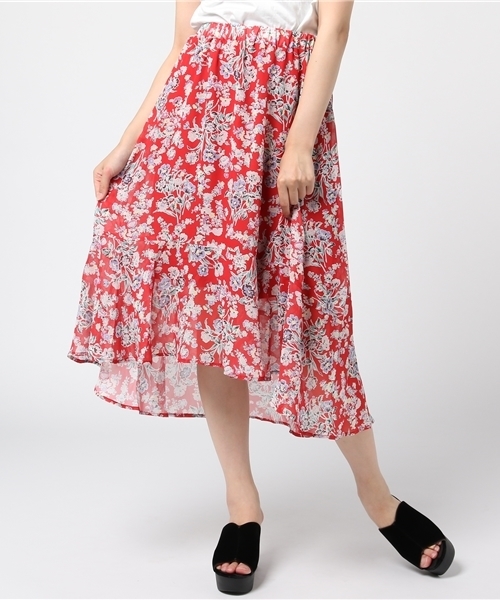 オリジナルフラワーダックテイルスカート