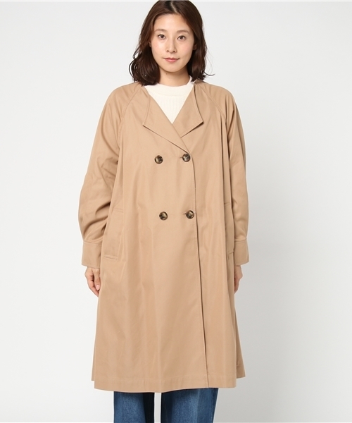 MURUA（ムルーア）の「ノーカラールーズコート（その他アウター・レディース・ベージュ/カーキ・1/2）」の6枚目の写真
