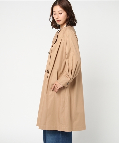 MURUA（ムルーア）の「ノーカラールーズコート（その他アウター・レディース・ベージュ/カーキ・1/2）」の5枚目の写真