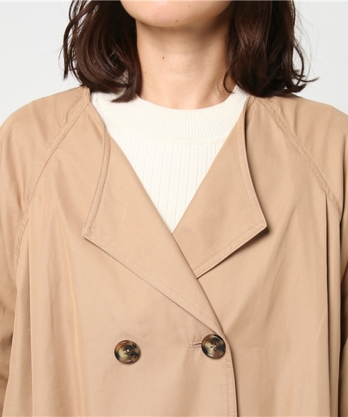 MURUA（ムルーア）の「ノーカラールーズコート（その他アウター・レディース・ベージュ/カーキ・1/2）」の11枚目の写真