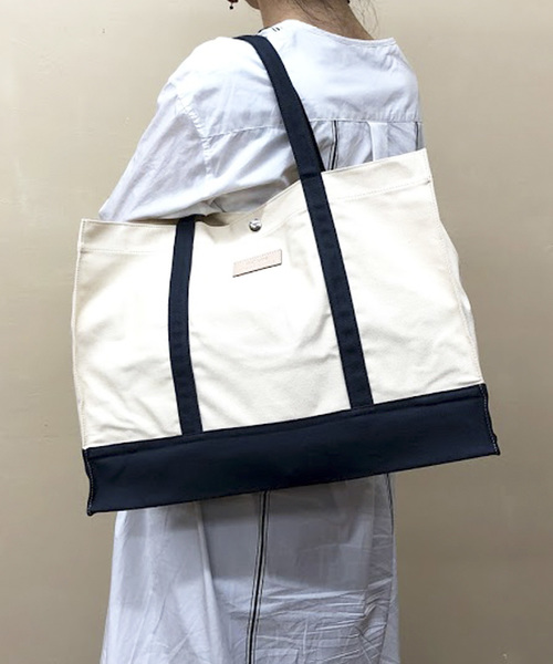 BICASH（ビカーシ）の「【BICASH/ビカーシ】キャンバストートバッグ/#B805（トートバッグ・レディース・ホワイト系その他/ホワイト系その他2・FREE）」の2枚目の写真