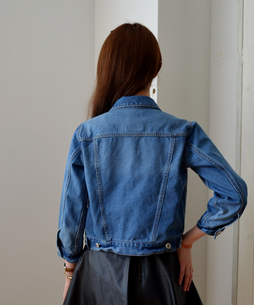 Khaju(カージュ)の「Khaju:デニムGジャン □(デニムジャケット・レディース・ブルー・ONE SIZE)」の3枚目の写真