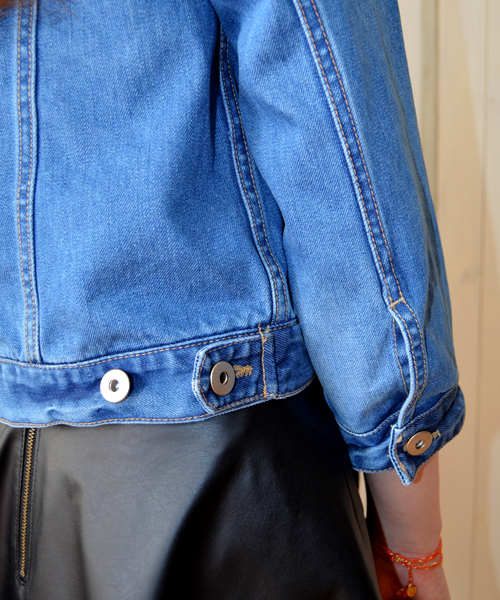 Khaju(カージュ)の「Khaju:デニムGジャン □(デニムジャケット・レディース・ブルー・ONE SIZE)」の5枚目の写真