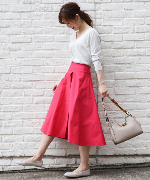 un dix cors(アンディコール)の「ラップランダムフレアスカート(スカート・レディース・ネイビー/カーキ/ピンク・FREE)」の3枚目の写真