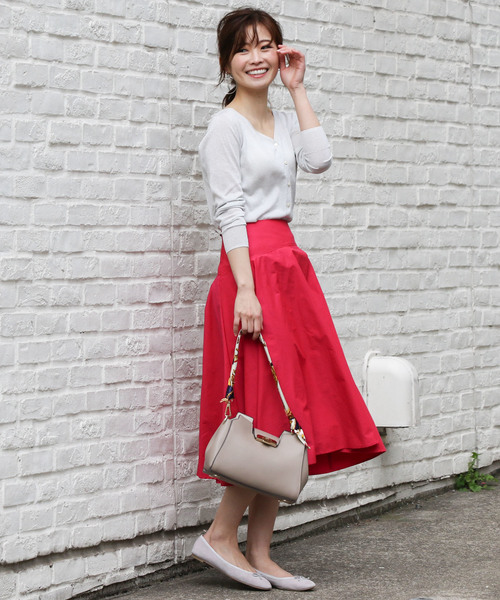 un dix cors(アンディコール)の「ラップランダムフレアスカート(スカート・レディース・ネイビー/カーキ/ピンク・FREE)」の9枚目の写真