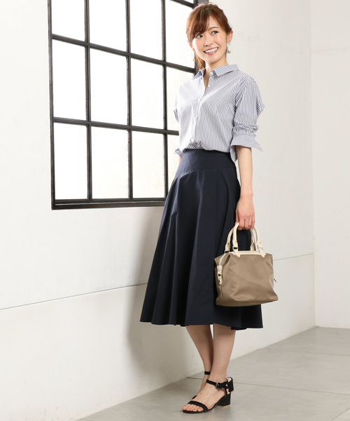 un dix cors(アンディコール)の「ラップランダムフレアスカート(スカート・レディース・ネイビー/カーキ/ピンク・FREE)」の4枚目の写真