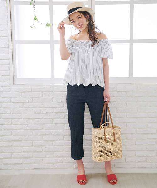 ROPE' PICNIC（ロペピクニック）の「【50TH SPECIAL COLLECTION 辻直子監修】【million ice(R)】デニムパンツ（デニムパンツ・レディース・ネイビー/ブルー・36/38）」の13枚目の写真