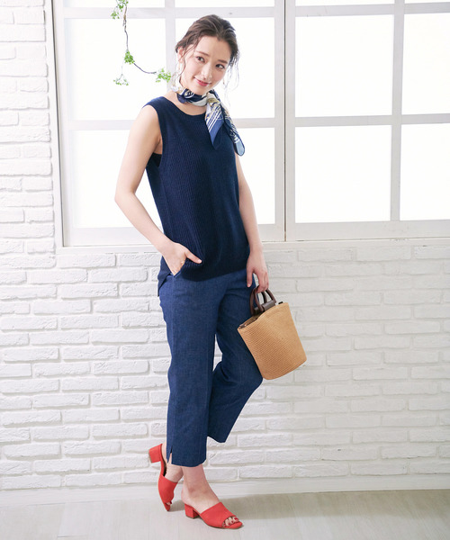 ROPE' PICNIC（ロペピクニック）の「【50TH SPECIAL COLLECTION 辻直子監修】【million ice(R)】デニムパンツ（デニムパンツ・レディース・ネイビー/ブルー・36/38）」の14枚目の写真