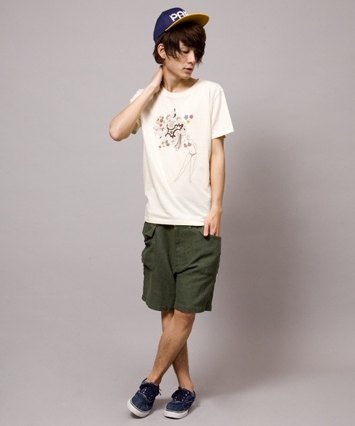 WEGO(ウィゴー)の「WEGO/綿麻ガーデニングショーツ(カーゴパンツ・メンズ・アイボリー/レッド系その他/ダークグリーン/ネイビー・MEDIUM/LARGE)」の13枚目の写真