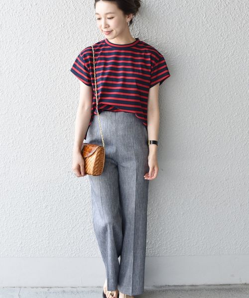 SHIPS（シップス）の「バックボタンプルオーバー◇（Tシャツ/カットソー・レディース・ライトホワイト/ネイビー/レッド/ナチュラル・ONE SIZE）」の6枚目の写真