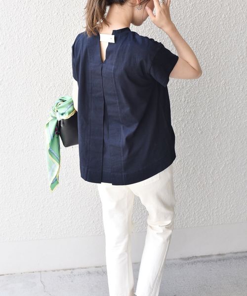 SHIPS（シップス）の「バックボタンプルオーバー◇（Tシャツ/カットソー・レディース・ライトホワイト/ネイビー/レッド/ナチュラル・ONE SIZE）」の7枚目の写真