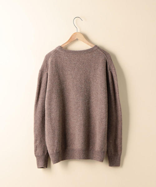 coen（コーエン）の「【手洗いできる】ラムウールクルーネックニット(ブラウン⇒WEB限定)（ニット/セーター・レディース・モカ/イエロー/ライトグレー/ブラウン/ピンク・FREE）」の13枚目の写真