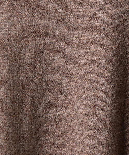 coen（コーエン）の「【手洗いできる】ラムウールクルーネックニット(ブラウン⇒WEB限定)（ニット/セーター・レディース・モカ/イエロー/ライトグレー/ブラウン/ピンク・FREE）」の9枚目の写真