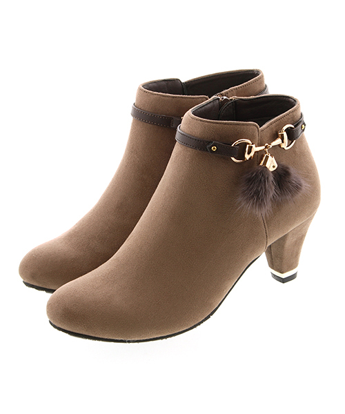 JELLY BEANS(ジェリービーンズ)の「2wayミンクファー金具ベルトブーツ(204-2291)JELLY BEANS(ジェリービーンズ)(ブーツ・レディース・ブラック/ブラック系その他/グレイッシュベージュ・LL/SS/S/M/L)」の9枚目の写真