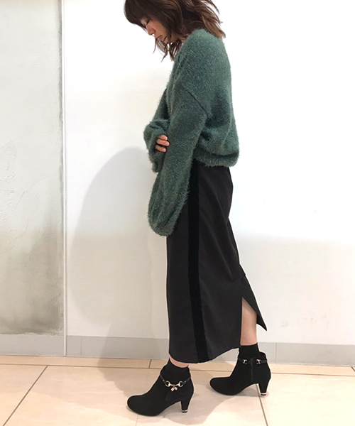 JELLY BEANS(ジェリービーンズ)の「2wayミンクファー金具ベルトブーツ(204-2291)JELLY BEANS(ジェリービーンズ)(ブーツ・レディース・ブラック/ブラック系その他/グレイッシュベージュ・LL/SS/S/M/L)」の14枚目の写真