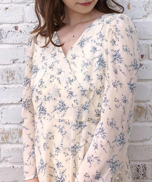 one after another NICE CLAUP(ワンアフターアナザーナイスクラップ)の「カシュクール OTONAワンピース(ワンピース・レディース・ブラック/グリーン/ホワイト系その他/ブルー系その他・FREE)」の7枚目の写真