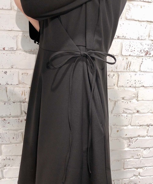 one after another NICE CLAUP(ワンアフターアナザーナイスクラップ)の「カシュクール OTONAワンピース(ワンピース・レディース・ブラック/グリーン/ホワイト系その他/ブルー系その他・FREE)」の9枚目の写真