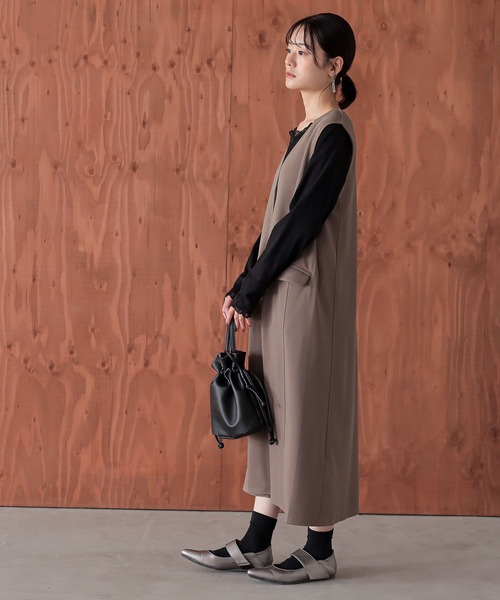 osharewalker（オシャレウォーカー）の「『2wayデザインレースロンT』（Tシャツ/カットソー・レディース・ネイビー/グリーン/プラム/オフホワイト/グレー系その他/ブラック/モカ/ライトブルー・LARGE/X-LARGE/MEDIUM）」の22枚目の写真