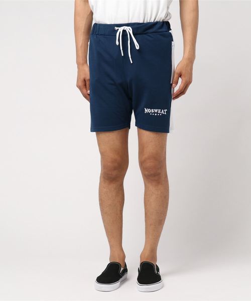 No sweat(ノースウェット)の「【no sweat】ライン入り ショート パンツ(その他パンツ・メンズ・ブラック/ネイビー/グレー・S/M)」の1枚目の写真
