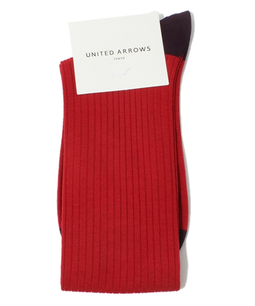 UNITED ARROWS（ユナイテッドアローズ）の「UAW W/RIB 2TNクルー◆◆◆（ソックス/靴下・レディース・オフホワイト/ブラック/ダークグレー/ベージュ/レッド/ネイビー・フリー）」の6枚目の写真